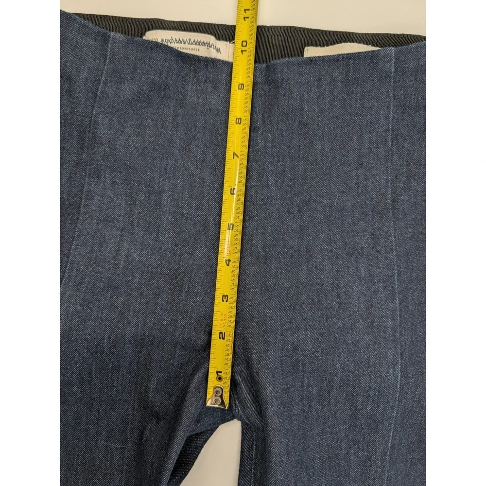 Anthro Pilcro & The Letterpress Womens High Rise Denim Leggings Sz 27 Dark Wash‎